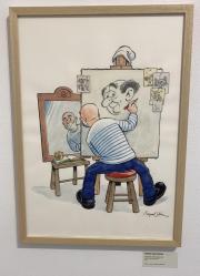 Parodie du triple autoportrait par Norman Rockwell