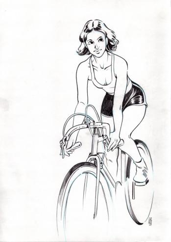 Cycliste feminin