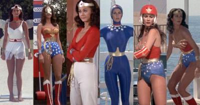 Differents costumes de Lynda Carter tout au long des feuilletons