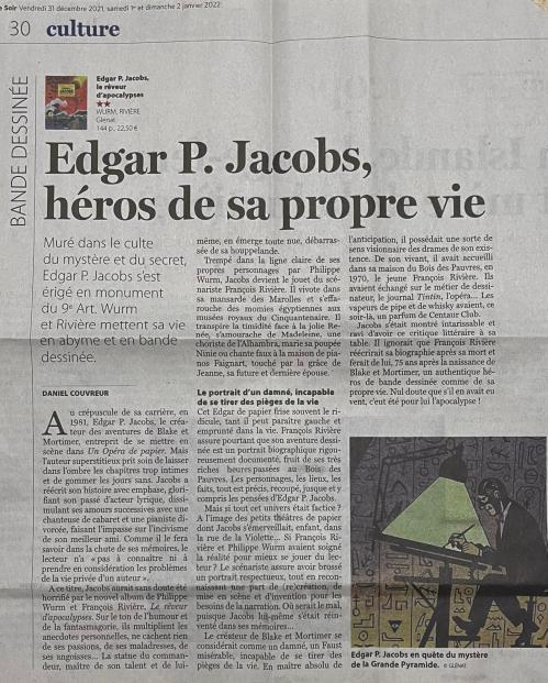 Edgar p jacobs heros de sa propre vie