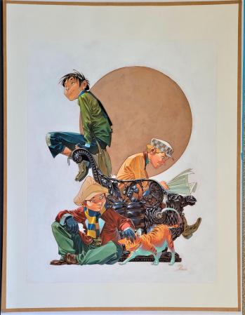 Illu couleur grand format les quatre de baker street
