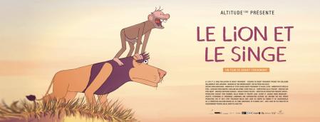 Le lion et le singe affiche