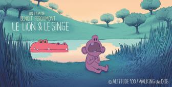 Le lion et le singe par benoit feroumont