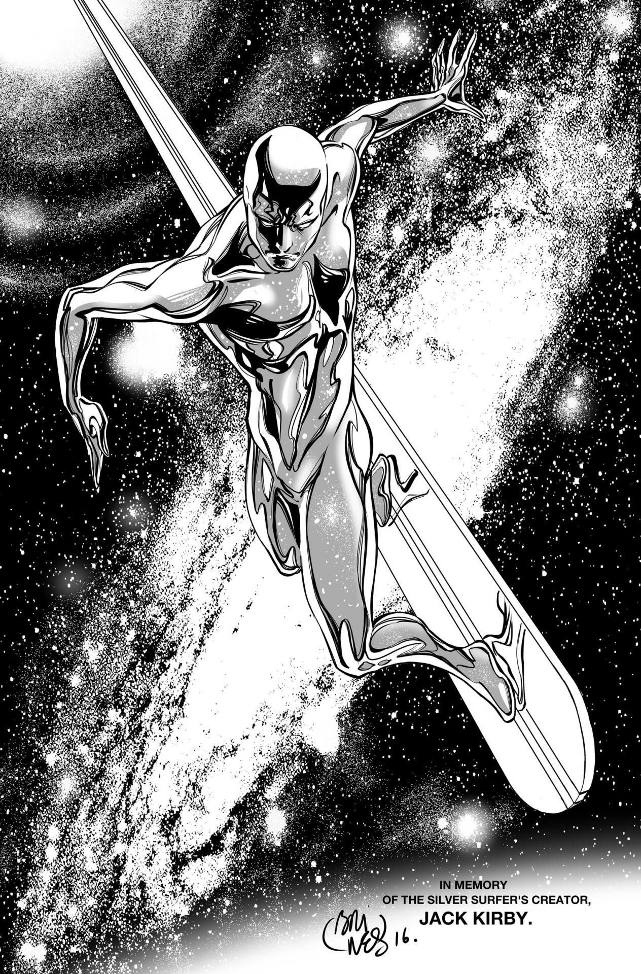 Ex-libris PHILIPPE BRIONES Silver Surfer