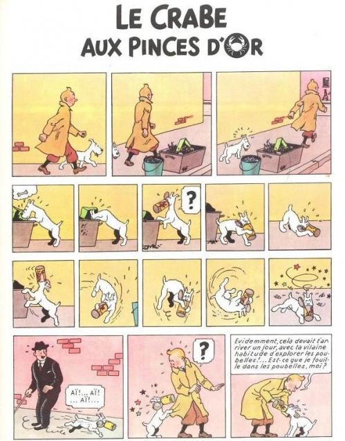 Tintin le crabe aux pinces d or planche