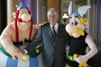 Uderzo avec asterix et obelix