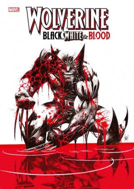 Wolverine black white blood