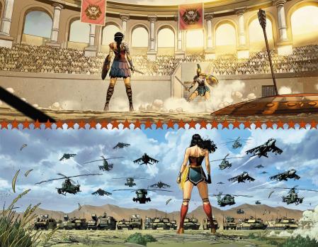Wonder woman hors la loi double page